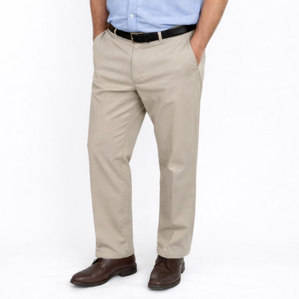 Roundtree & Yorke Men’s Khaki Chino Pants Straight Leg 40x29